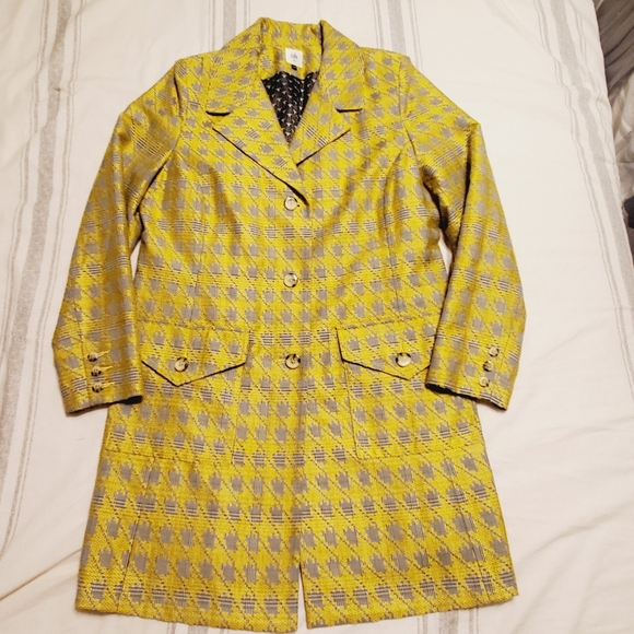 CAbi Yellow and Gray Plaid Blazer - Picture 6 of 13